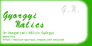 gyorgyi malics business card