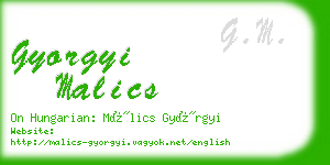 gyorgyi malics business card